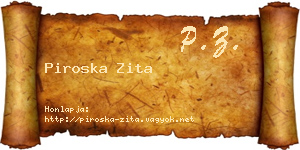Piroska Zita névjegykártya